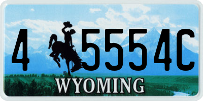 WY license plate 45554C