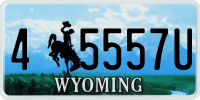 WY license plate 45557U