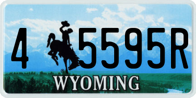 WY license plate 45595R