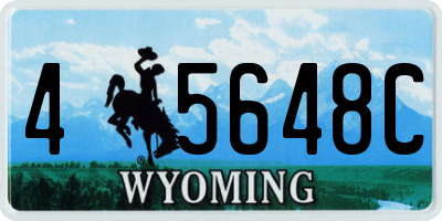 WY license plate 45648C