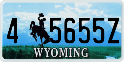 WY license plate 45655Z