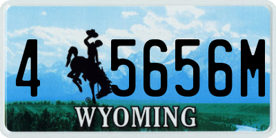 WY license plate 45656M