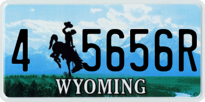 WY license plate 45656R