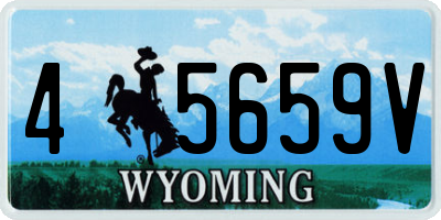 WY license plate 45659V