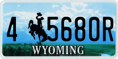 WY license plate 45680R