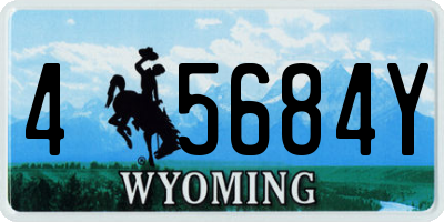 WY license plate 45684Y