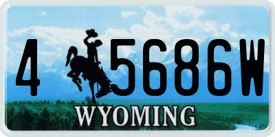 WY license plate 45686W