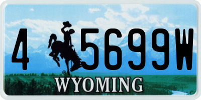 WY license plate 45699W