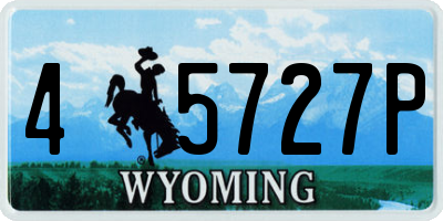 WY license plate 45727P