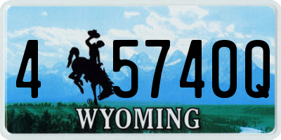 WY license plate 45740Q