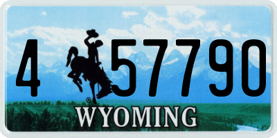 WY license plate 45779O