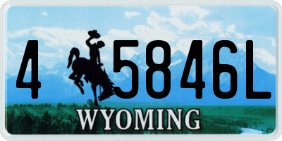WY license plate 45846L