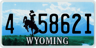 WY license plate 45862I