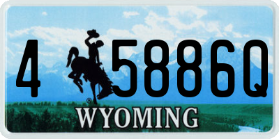 WY license plate 45886Q
