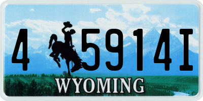 WY license plate 45914I