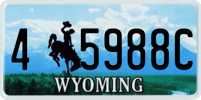 WY license plate 45988C