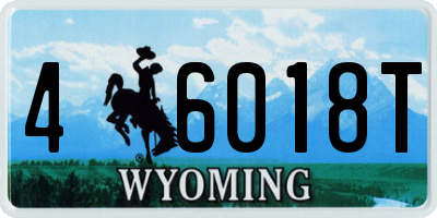 WY license plate 46018T