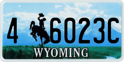 WY license plate 46023C