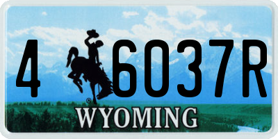 WY license plate 46037R