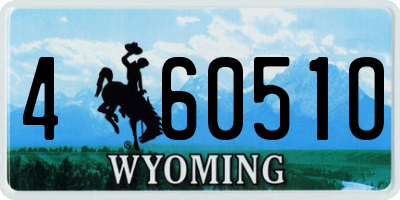 WY license plate 46051O