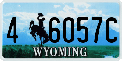 WY license plate 46057C