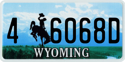 WY license plate 46068D