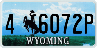 WY license plate 46072P