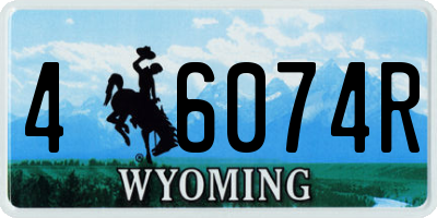 WY license plate 46074R