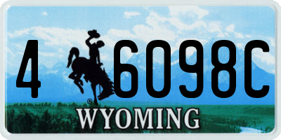 WY license plate 46098C