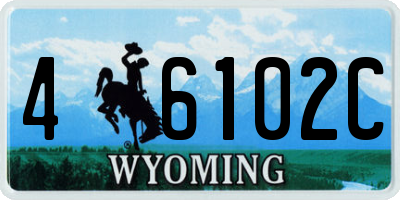 WY license plate 46102C