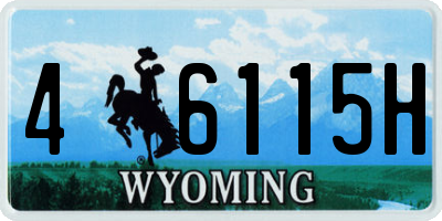 WY license plate 46115H