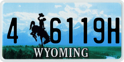 WY license plate 46119H