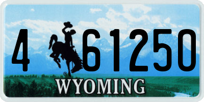 WY license plate 46125O