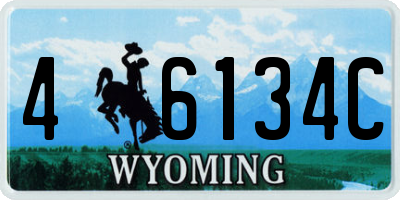 WY license plate 46134C