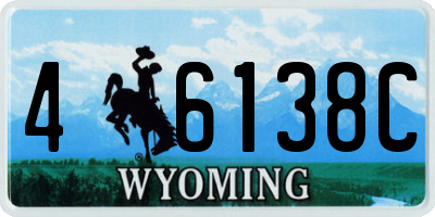 WY license plate 46138C