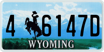 WY license plate 46147D