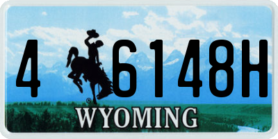 WY license plate 46148H