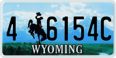 WY license plate 46154C