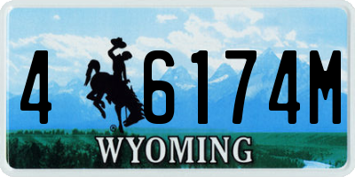 WY license plate 46174M