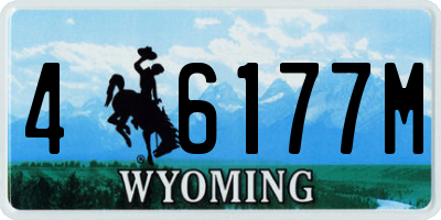 WY license plate 46177M