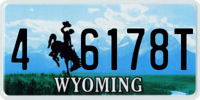 WY license plate 46178T