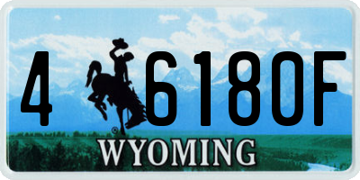 WY license plate 46180F