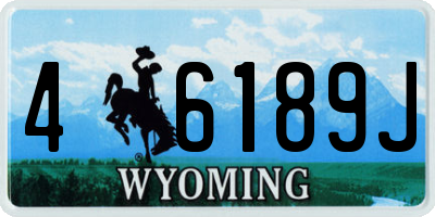WY license plate 46189J