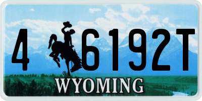 WY license plate 46192T
