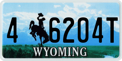 WY license plate 46204T