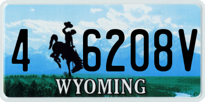 WY license plate 46208V