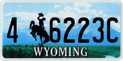 WY license plate 46223C