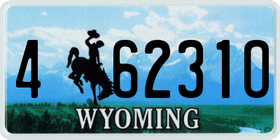 WY license plate 46231O
