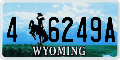WY license plate 46249A