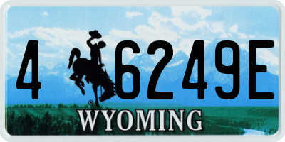 WY license plate 46249E
